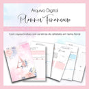 Combo Planner Financeiro + Capas Alfabeto Floral