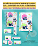 Combo Stitch Arquivo Escolar Etiqueta Caderno Agenda Brindes
