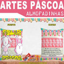 Estampas Páscoa Chocolates Almofadas Bolso Editáveis Mockups
