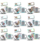 Pack Artes Estampas Sublimação Caneca Profissões + Mockups