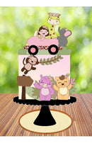 Topo De Bolo Savana Baby Girl - Arquivo Digital