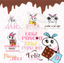 Kit Digital Flork Pascoa Arquivos Sem Fundo Png