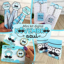 Arquivo De Corte Mini Kit Digital Novembro Azul Jana - Png