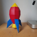 Foguete De Papel 3d Arquivo P Imprimir E Montar Frete Gráti