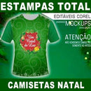 Pacote 15 Artes Sublimação Total Natal Camisetas Mockups