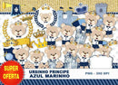 Kit Digital Ursinho Príncipe Azul Marinho