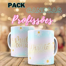 Pack Artes Para Canecas Profissões Floral - 2023  C/ Mockup