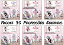 35 Artes De Profissões Femininas Para Canecas De Porcelana