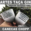 Estampas Taça Gin Copo Chopp Editáveis Canecas Sublimação