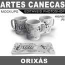 Estampas Canecas Editáveis Orixás Sublimação Mockups Kit3