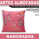 Namorados Estampas Almofadas Kit 02 Sublimação