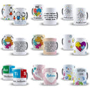 Arte Caneca Autismo Completo Sublimação Arquivo Cdr + Png