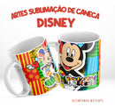 Pack Arte Canecas Sublimação Disney Romero Brito C/ Mockups
