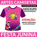 Festa Junina Camisetas Sublimação Total Artes Editáveis