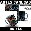 Estampas Canecas Orixás Editáveis Mockups Sublimação