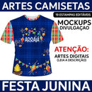 Festa Junina Camisetas Sublimação Total Artes Editáveis