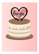 Topo De Bolo Love You - Arquivo Digital