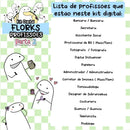 Kit Digital Flork Profissões 2 Secretária Bancária Papelaria