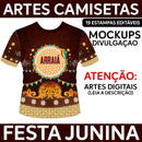 Festa Junina Camisetas Sublimação Total Artes Editáveis