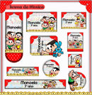 kit etiqueta escolar TURMA DA MÔNICA