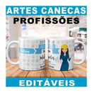 Estampas Profissões Canecas Editáveis