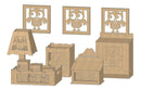 (cod - 5115) Vetor,  Dxf , Cdr Laser Kit Higiene Bebe Coruja