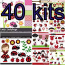 40 Kits Scrapbook Joaninha Png Papel Digital 1024 Imagens