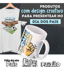 Artes Dia Dos Pais Pack3 Frases Coloridas Pandoca Sublimação