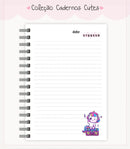 Caderno Cute Menina 5 - Arquivo Digital