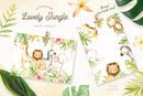 Kit Digital África Safari Aquarela