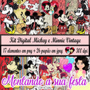 Kit Digital Mickey E Minnie Vintage