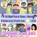 Kit Digital Festa Do Pijama - Menino