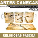 Estampas Canecas Religiosas Páscoa Mockups Sublimação