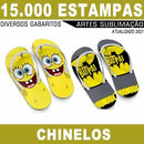 Estampas Chinelos 15.000 Artes Sublimação Gabaritos Sandália