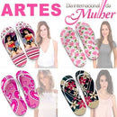 Estampas Chinelos Femininos Mulher Sublimação Gabaritos