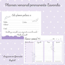 Arquivo Digital - Planner Semanal Permanente Lavanda