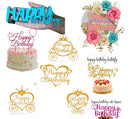 Arquivo Corte Topo De Bolo - Happy Birthday 60 Tema Combo