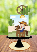 Topo De Bolo Cowboy Cute - Arquivo Digital