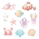 Kit Digital Fundo Do Mar Aquarelado Em Png