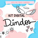 Kit Digital Artes Frases Dindo Dinda Padrinho Madrinha Png
