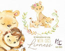 Kit Digital Clipart Cute Lions