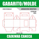 Gabarito Molde Caixinha Caneca Corel Visor Retangular