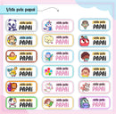 Etiqueta Escolar Visto Pela Mamãe E Papai - Arquivo Digital