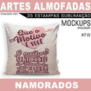 Namorados Estampas Almofadas Kit 02 Sublimação