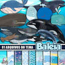 Kit Digital Baleias 81 Arquivos + Fontes