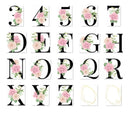 Arquivo Alfabeto Digital Png Completo Floral Dourado E Preto
