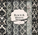 Kit Papel Digital Shabby Chic Blanco Y Negro Floral