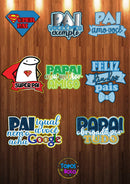Pacote 24 Topos Dia Dos Pais-arquivo Digital