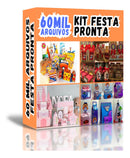 Kit Festa Pronta De Aniversário Arquivo Silhouette Topo Bolo