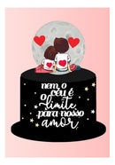 Topo De Bolo Casal Lua - Arquivo Digital
